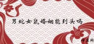 风水八字男鼠女龙结婚行不行(风水八字男鼠女龙结婚行不行呀)