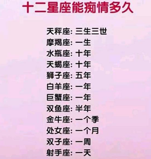 盘点最痴情的星座(盘点最痴情的星座排名)