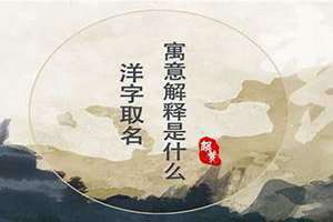 洋字取名寓意解释男 洋字适合属龙的人取名吗