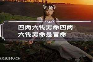 四两六钱男命最正确详解 四两六钱男命一生命运