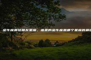 金牛座最佳朋友排名 金牛座最佳朋友是射手座吗