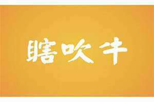 瞎吹牛四字成语 瞎吹牛屁类似的成语