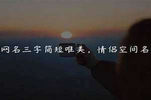 情侣空间网名简短的 情侣空间网名四个字