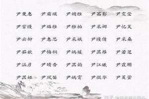 尹姓起名男孩名字大全(尹姓起名)