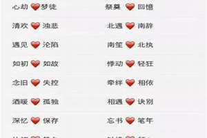 王者情侣名称简短好听 两字情侣名称简短好听