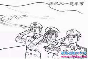 建军节简笔画图片(建军节简笔画)