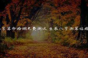 名字算命免费算命婚姻配对(名字算命婚姻免费测试)