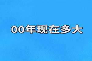 00年现在多大2024 00年现在多大属什么