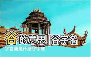 谷字取名的寓意