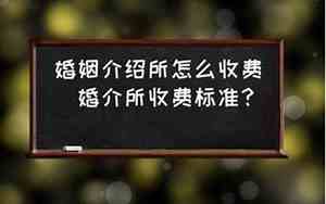 婚姻介绍所的收费