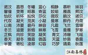 缺火的女孩名字大全