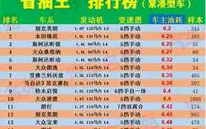 车省油排行榜前十名自动挡