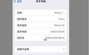 苹果序列号15位数字含义