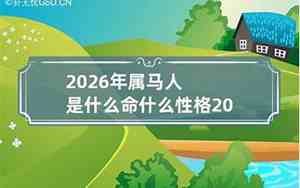 2026年属马是什么命金木水火土
