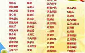 水果店取名字寓意