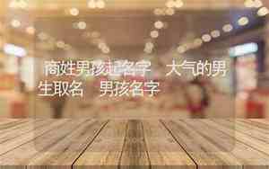 商姓取名男孩