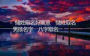 取名储备足的寓意