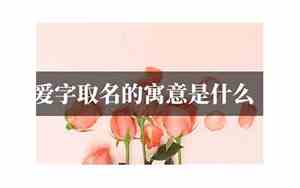 爱字取名的寓意