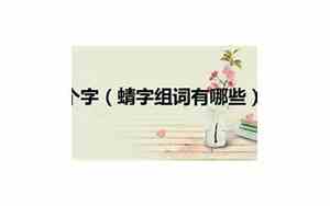蜻组词语四字成语