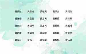 黄宝宝取名字男孩