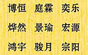 傅氏取名男孩兴旺吉祥类