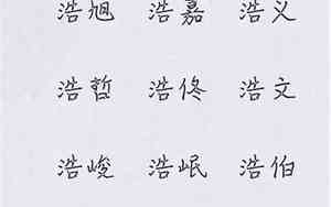 浩字取名女孩子寓意