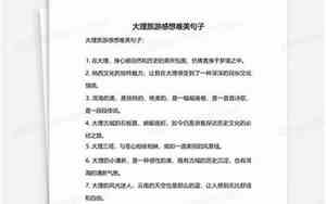 游大理的文案
