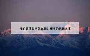 槿字取名男孩名字