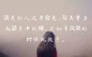 让一个人放手的句子图片带字