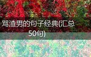 骂渣男的句子经典霸气100字
