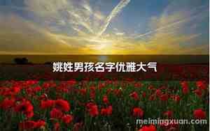 姚姓男孩取名满分