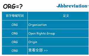 org是什么意思的缩写怎么读