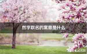 然字取名什么寓意五行属于哪个