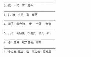 词语句子排练有哪些