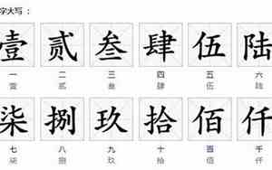 大写一到十的正确写法万千百圆
