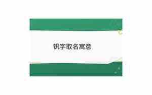 钒字取名男孩有寓意