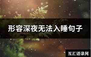 形容深夜想事情的句子简短