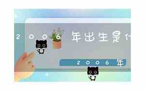 2006年是什么命五行属什么命