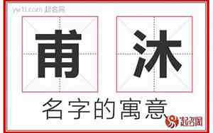 甫字取名的寓意是什么