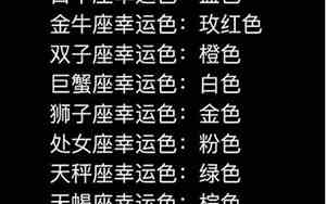金牛座的幸运色和数字