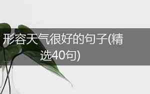 形容九月天气很好的句子简短