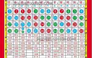 2022年十二生肖号码表图 资料