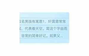 轩字取名男孩寓意好吗