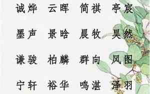 唐诗取名男孩大气