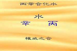 丙辛合化水的条件和意义 丙辛合化水的条件相邻两柱