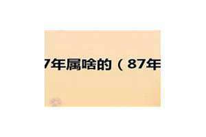 87年属啥的今年是多少岁(87年属啥)