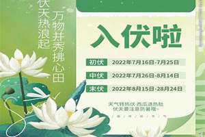 三伏日期表(三伏日期)