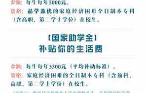 国家助学金每人每年多少元