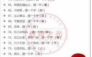 100个谜语带答案
