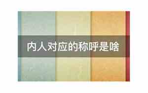 内人相对应的称呼